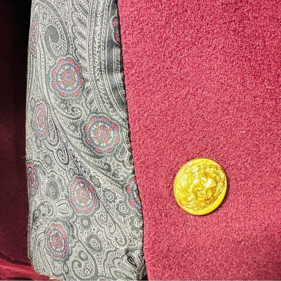 Vintage DonnyBrook 80% Wool Women’s Sz 10 Burgundy Pea Coat - Picture 9 of 12